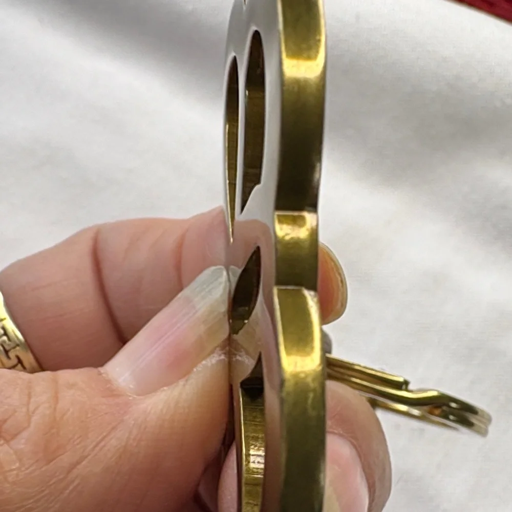 Coach Gold-Tone Butterfly Keychain Key Ring - Picture 5 of 7